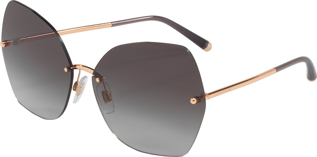Dolce & Gabbana Rimless Gradient Butterfly Sunglasses