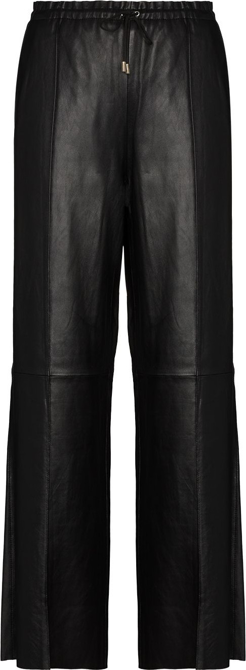 STAND STUDIO - Lucia leather wide-leg trousers