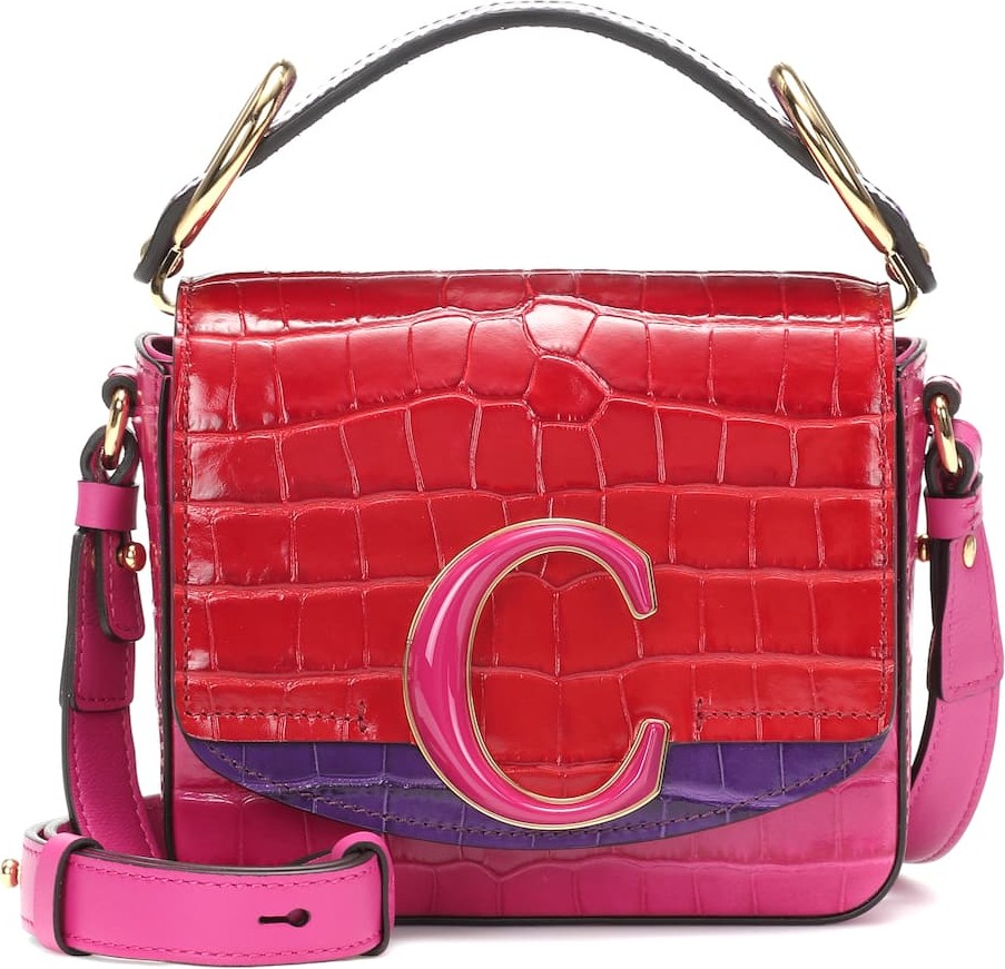 Chloe Chloé C Mini leather shoulder bag