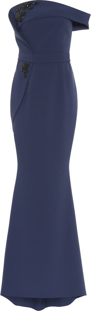 Safiyaa Stretch-crêpe gown