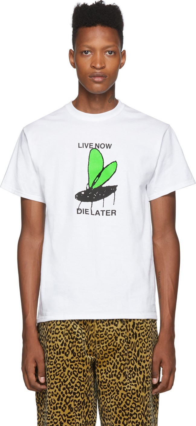 Noah NYC White 'Live Now' T-Shirt