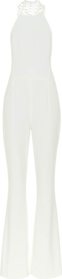 Galvan Calypso crêpe halterneck jumpsuit