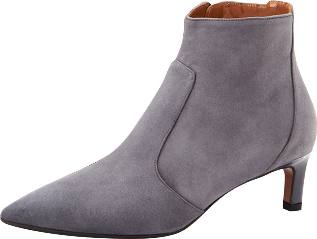 Aquatalia Marilisa Low-Heel Suede Booties