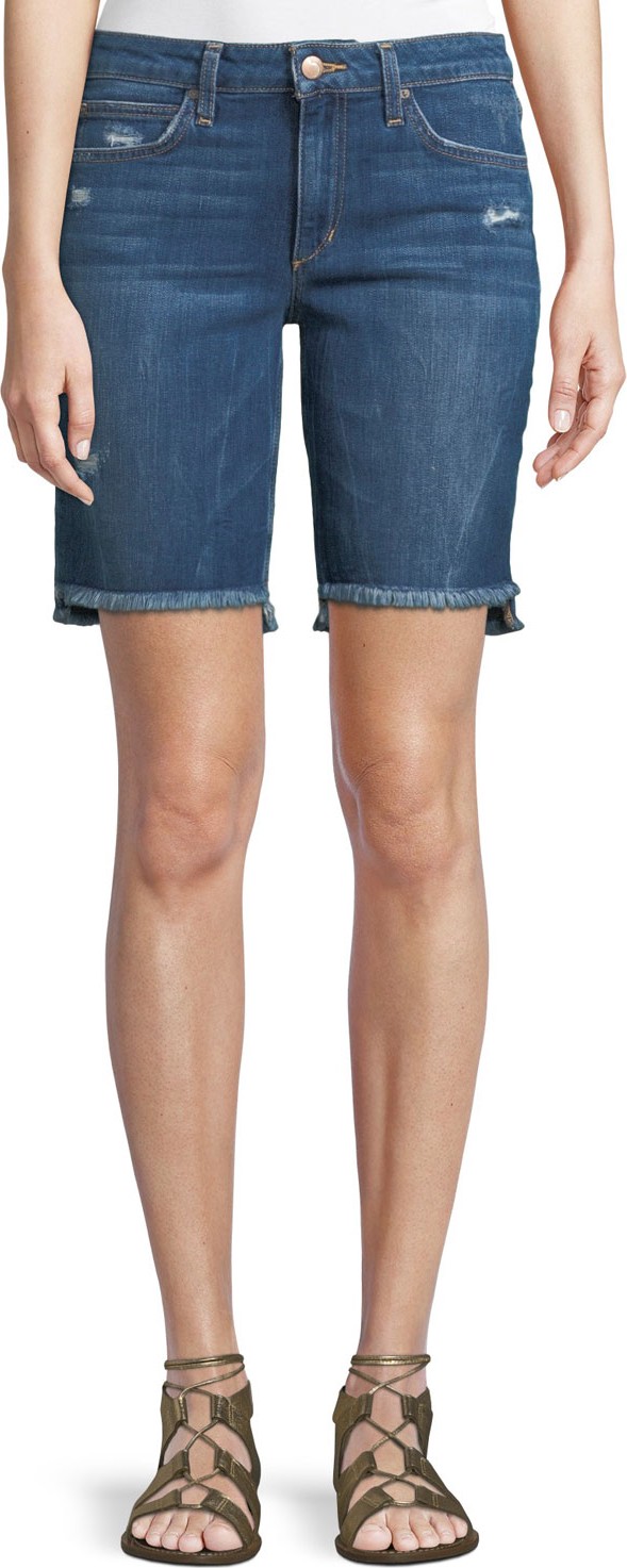 Joe's Jeans Finn Raw-Edge Denim Bermuda Shorts