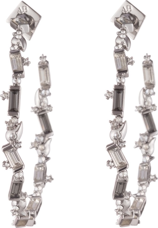 Alexis Bittar Crystal Baguette Hoop Earrings
