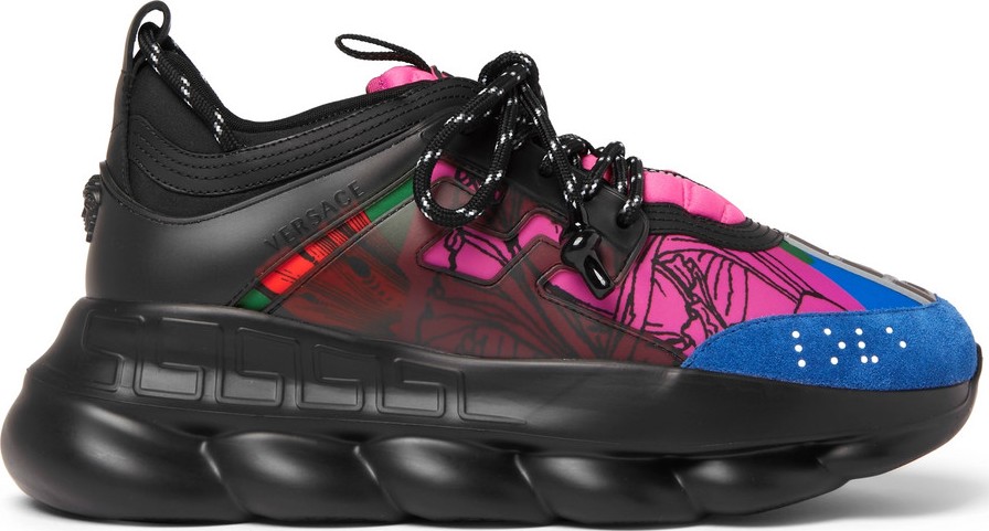 Versace Chain Reaction Panelled Neoprene Sneakers