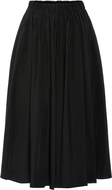 Marni High-rise cotton midi skirt
