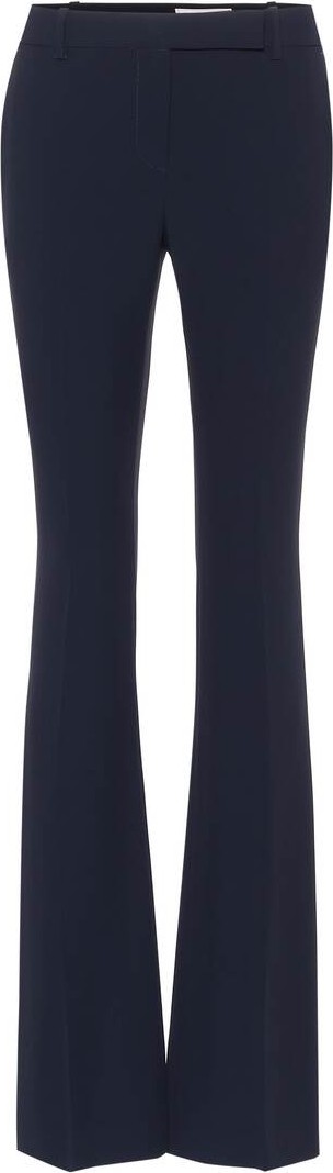 Alexander McQueen High-rise straight crêpe pants