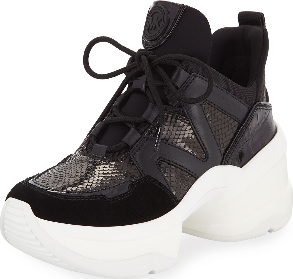 MICHAEL MICHAEL KORS Olympia Embossed Hiker Trainers