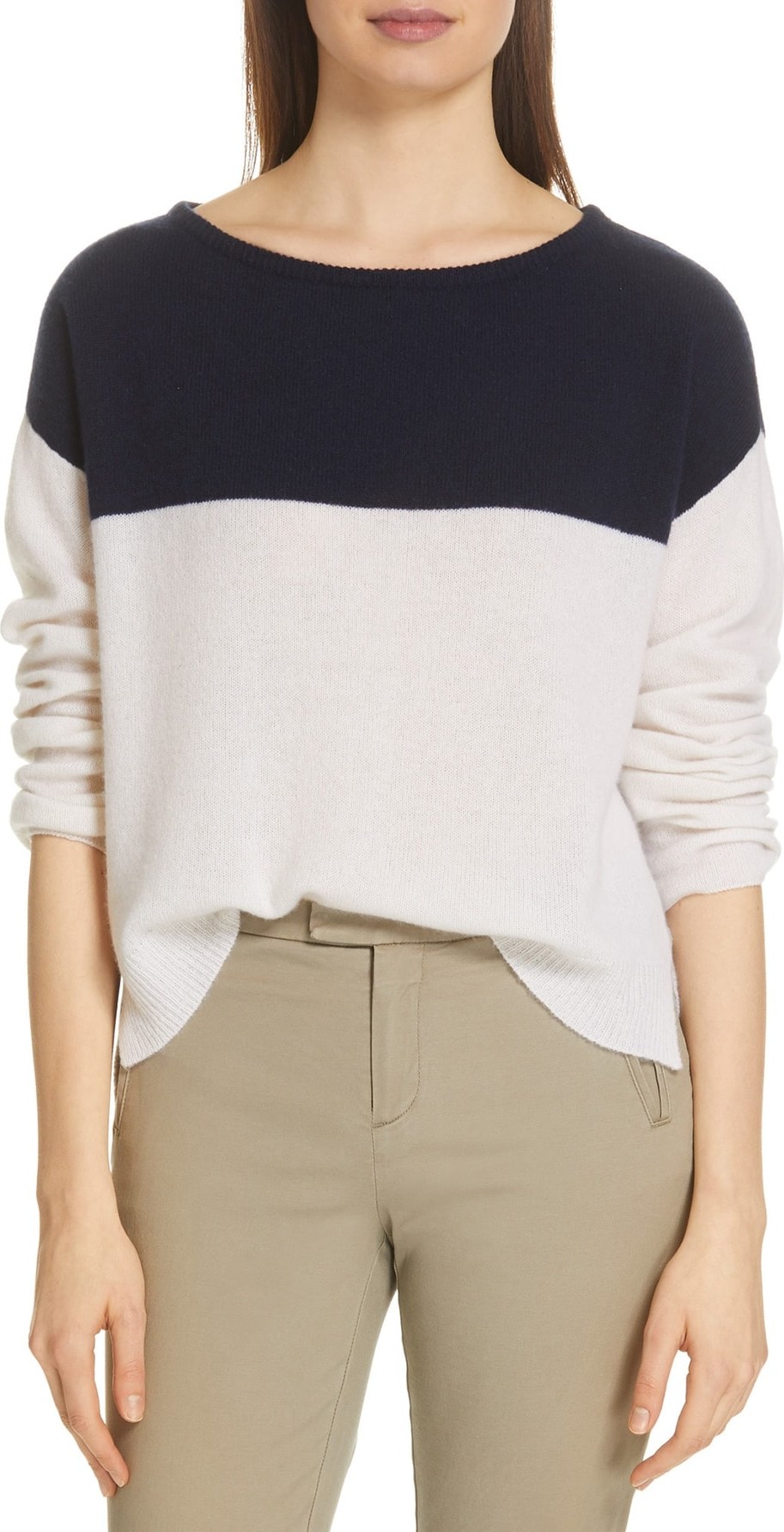 ATM Anthony Thomas Melillo Colorblock Cashmere Sweater