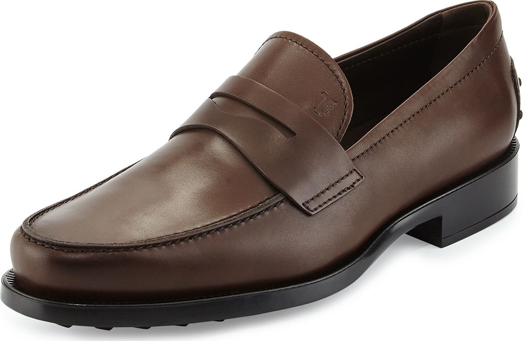 Tod's Leather Penny Loafer, Brown
