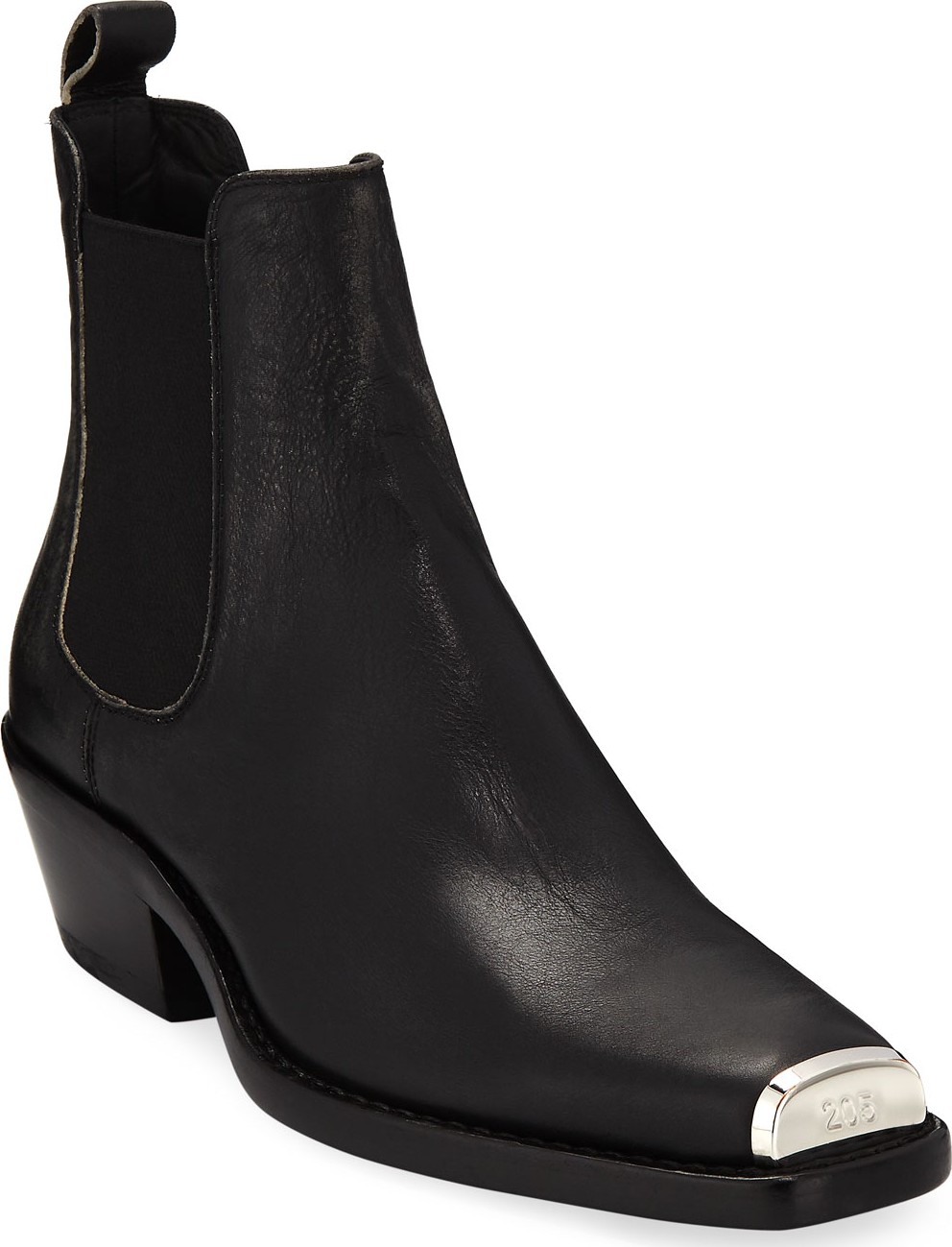 Calvin Klein 205W39NYC Men's Chris Washed Distressed Leather Western Boots