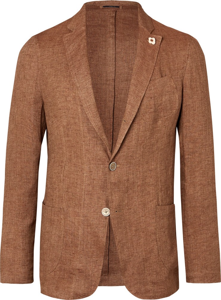 Lardini Brown Linen Blazer