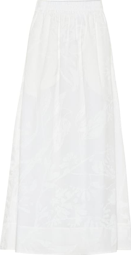 Agnona Printed cotton maxi skirt