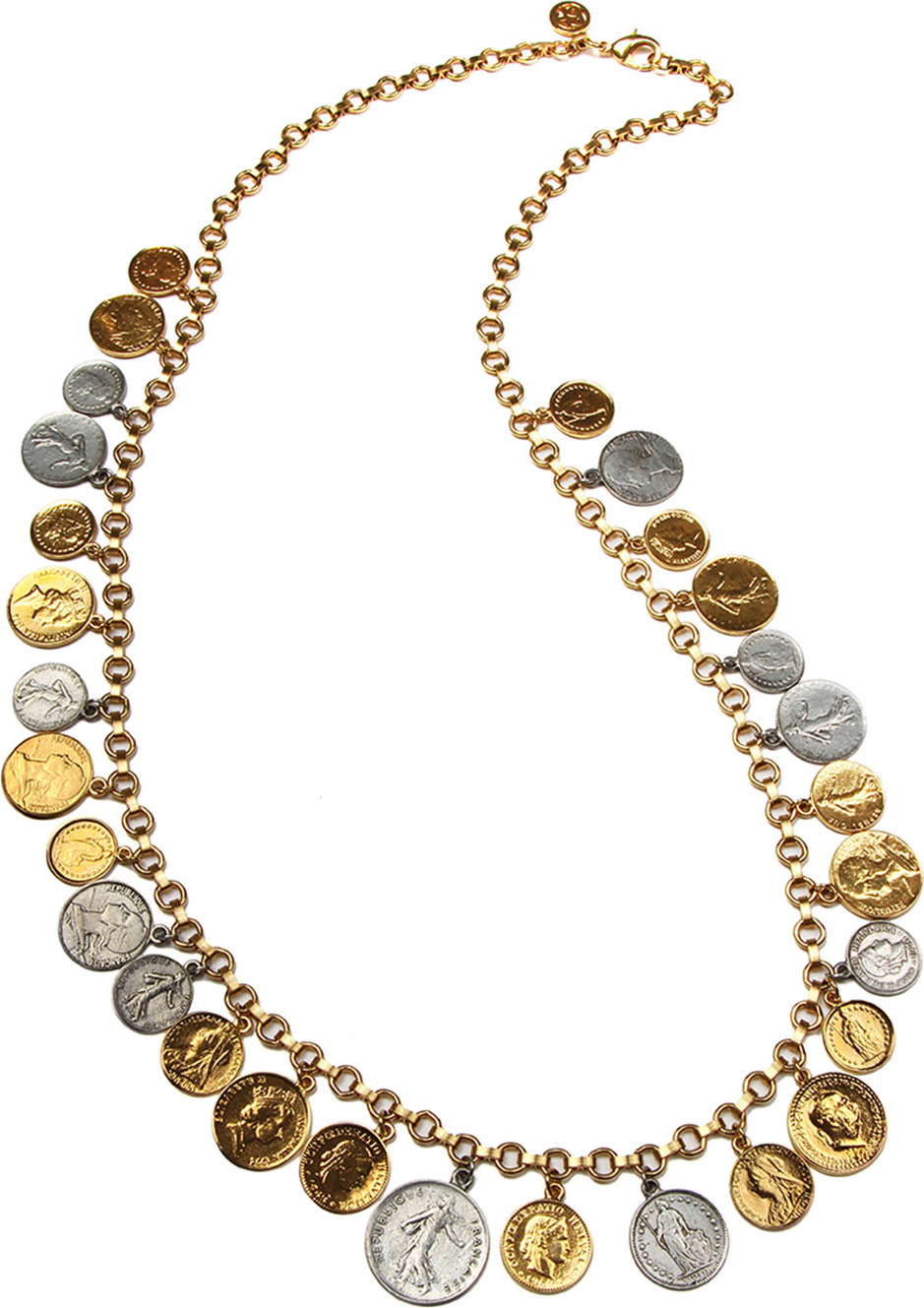Ben-Amun Long Multi-Coin Necklace
