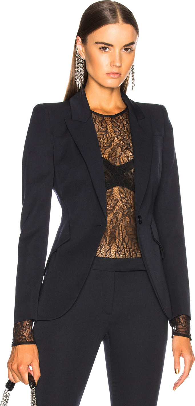 Alexander McQueen One Button Classic Blazer