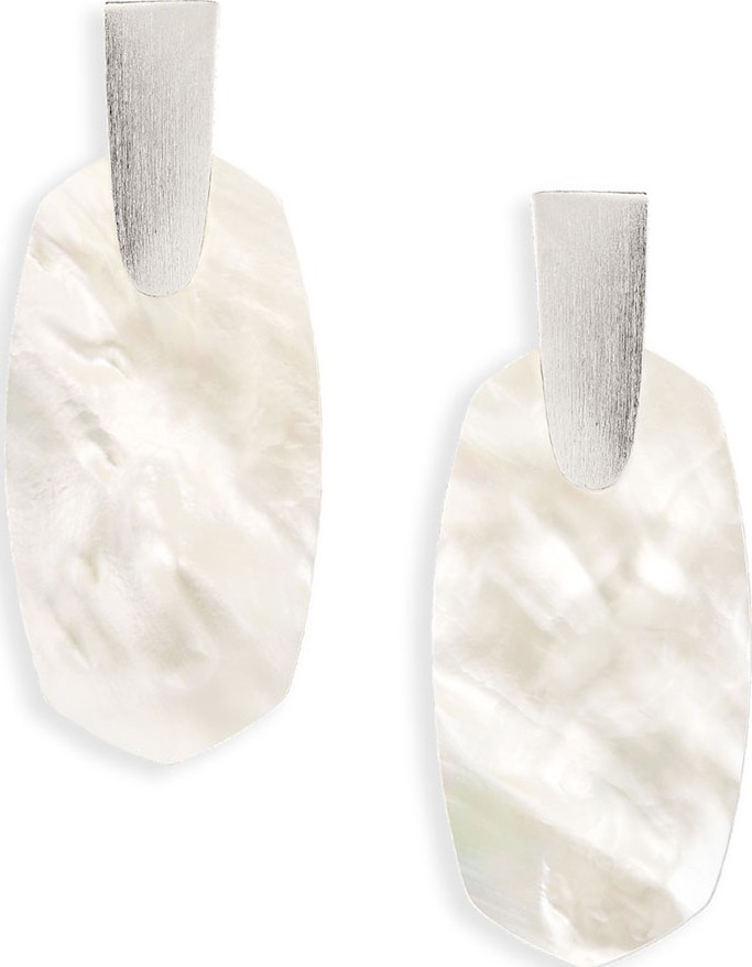 Kendra Scott Aragon Statement Drop Earrings  Rhodium-Plate