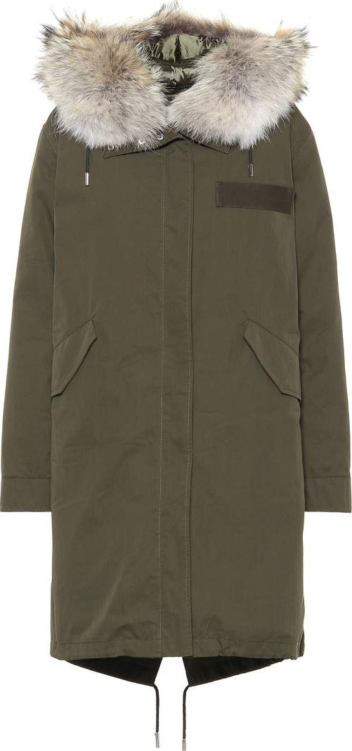 Army By Yves Salomon Fur-trimmed cotton parka