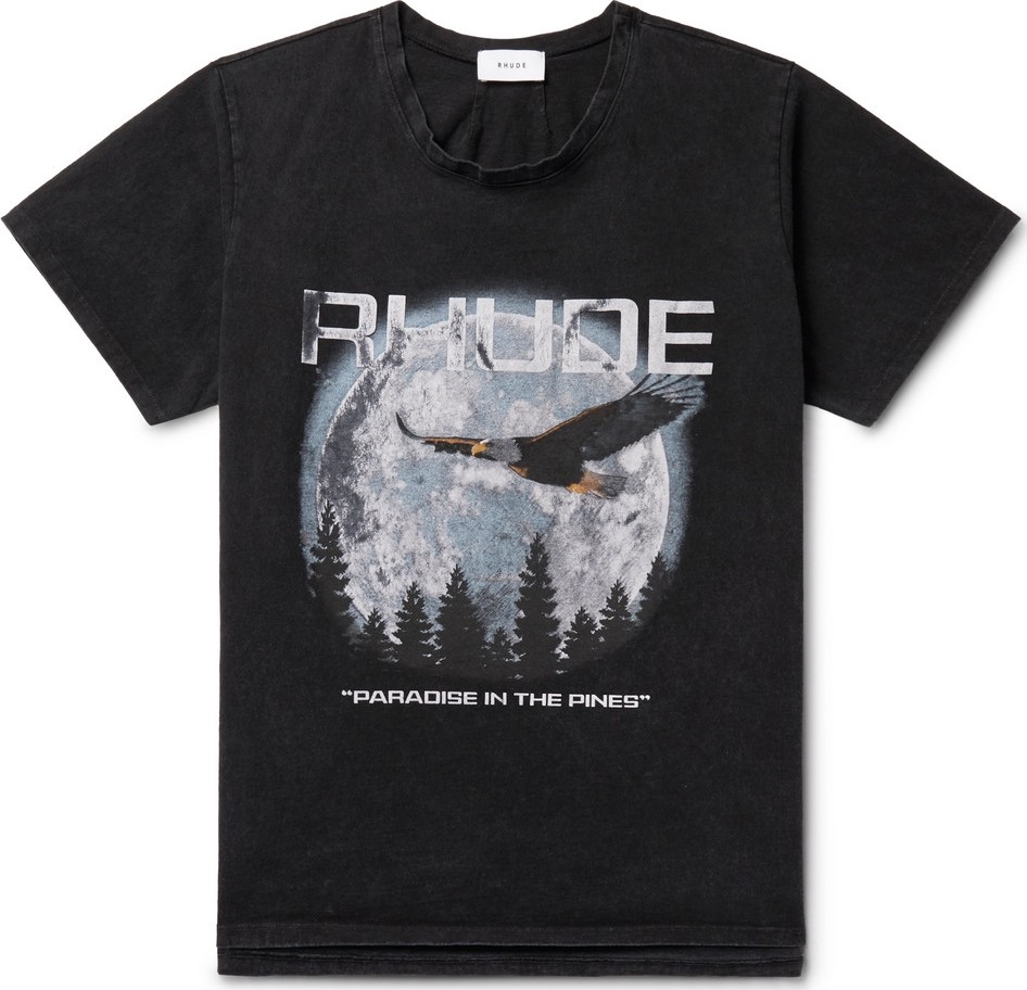 RHUDE Printed Washed Cotton-Jersey T-Shirt