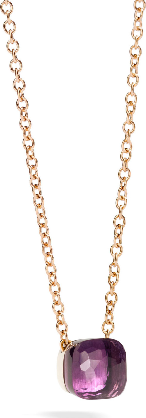 Pomellato Nudo 18k Rose Gold Amethyst Pendant Necklace