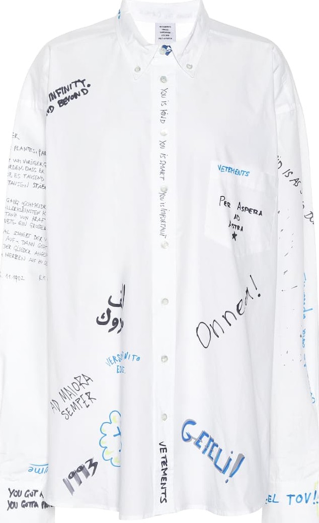 Vetements Printed cotton shirt