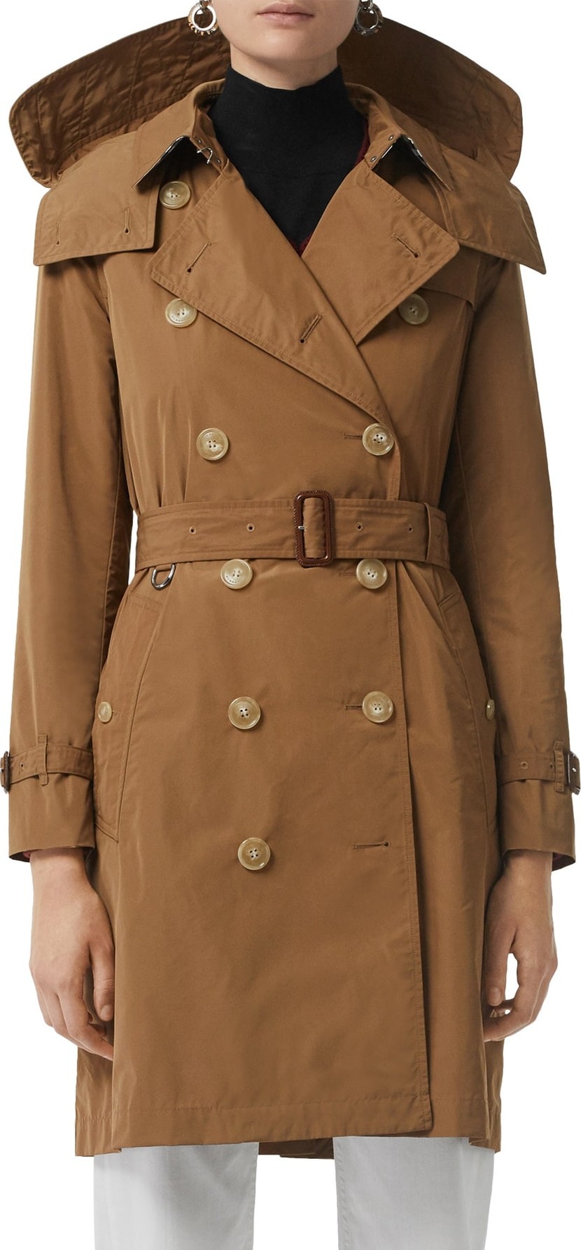 Burberry London England Kensington Trench Coat with Detachable Hood