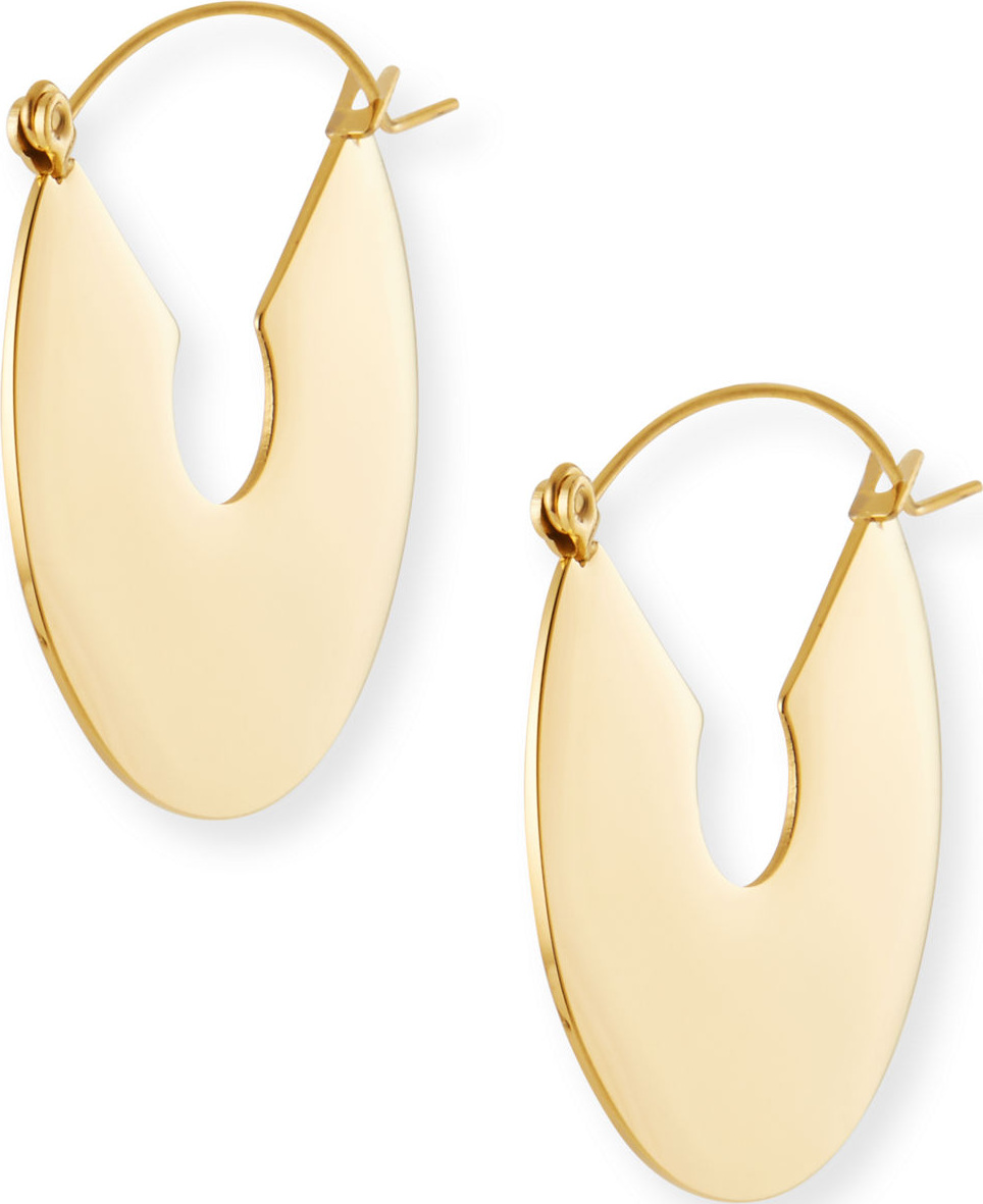 Fallon Flat Plate Hoop Earrings