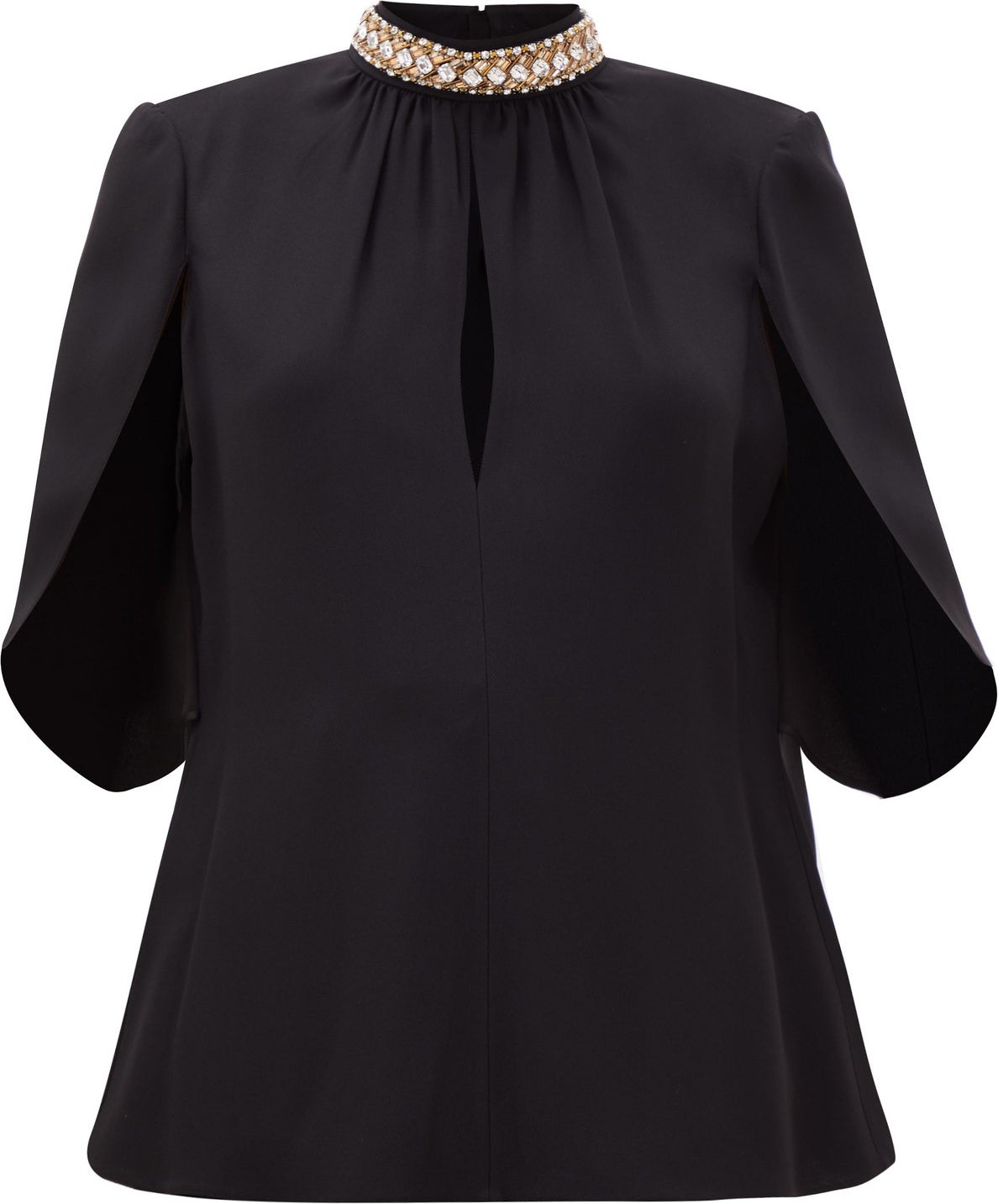 Prada Crystal-embellished crepe top