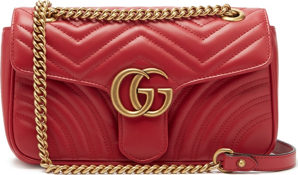 Gucci GG Marmont small quilted-leather bag