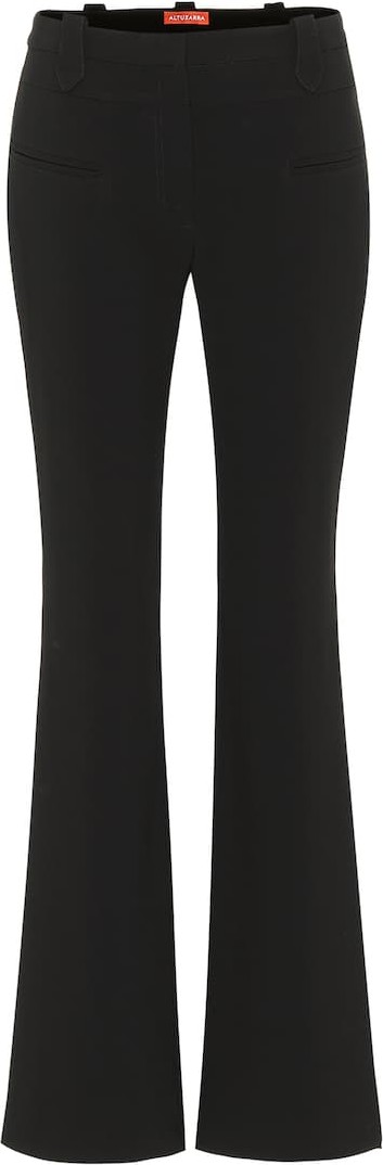 Altuzarra Mid-rise flared crêpe pants