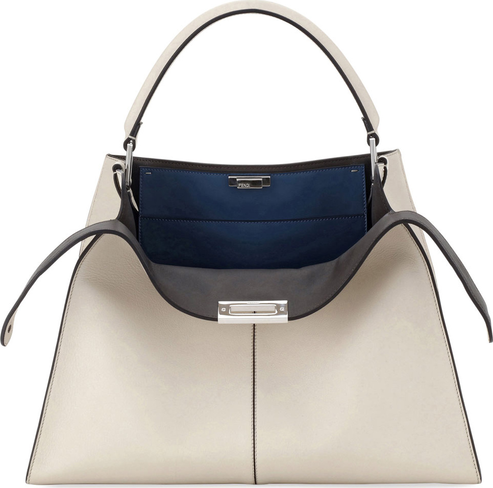 Fendi Peekaboo X-Lite Soft Calf Satchel Bag