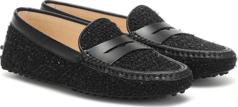 Tod's Gommino tweed loafers