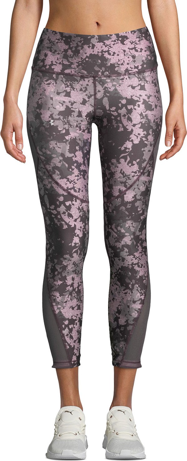 Under Armour HeatGear Printed Ankle Crop Performance Leggings