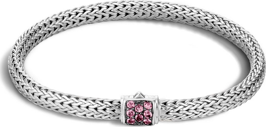 John Hardy Classic Chain Extra Small Pave-Clasp Bracelet