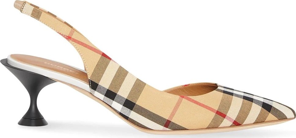 Burberry London England Vintage Check Slingback Pumps