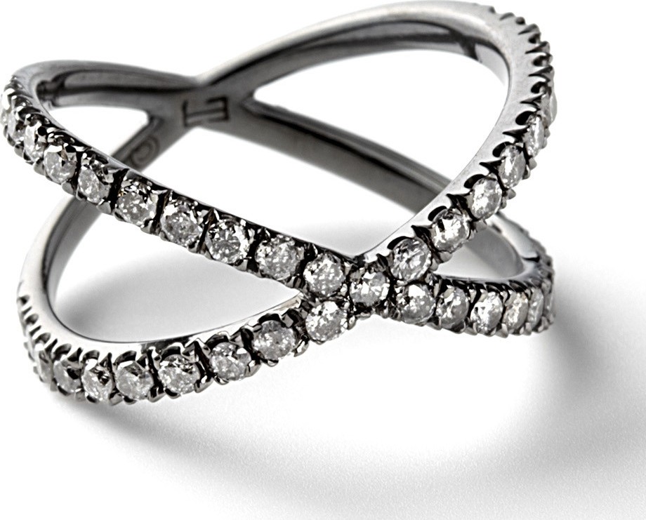 Eva Fehren Blackened white gold Shorty Ring