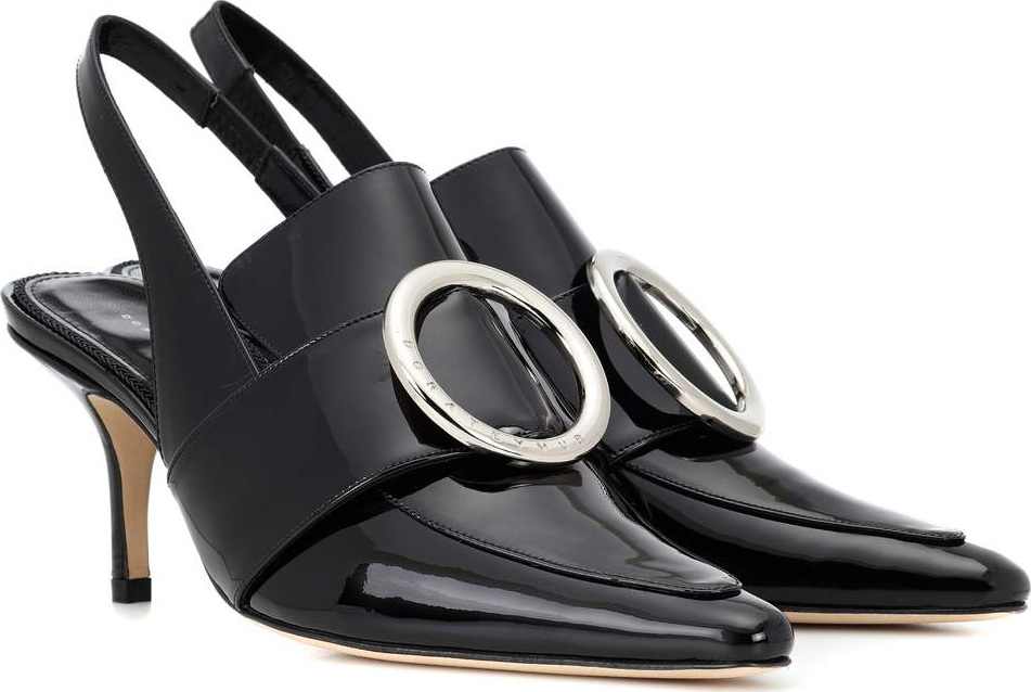 Dorateymur Eagle patent leather slingback pumps