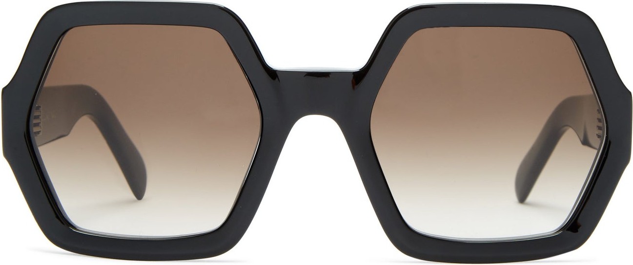 Celine Oversized hexagon acetate sunglasses