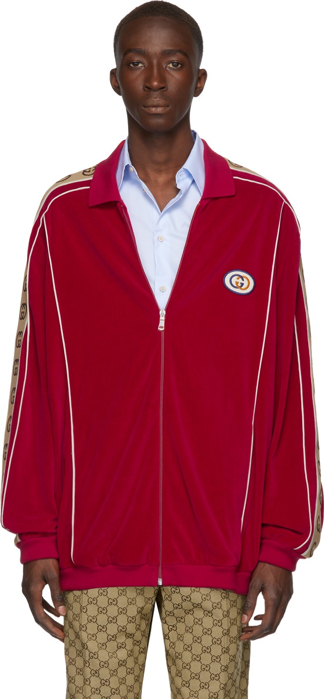 Gucci Red Zipover Track Jacket