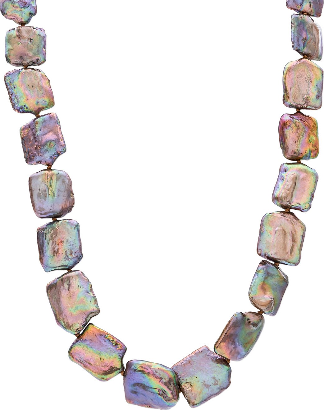 Stephen Dweck Dark Champagne Square Pearl Necklace