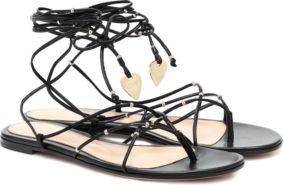 Gianvito Rossi Embellished leather sandals