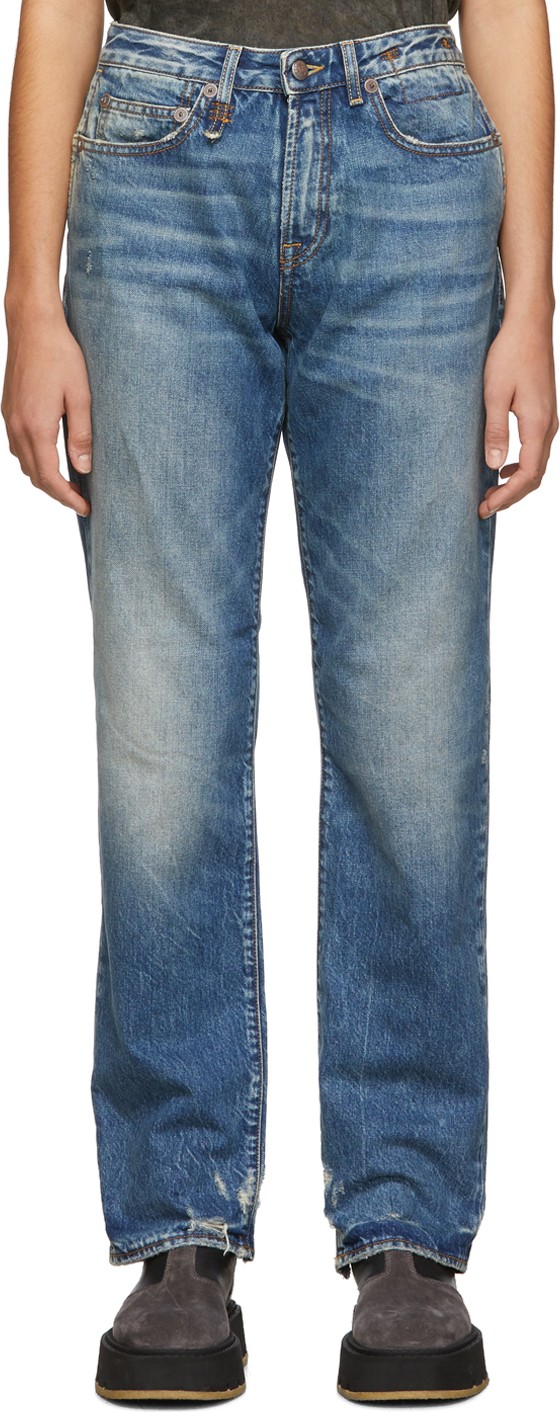 R13 Indigo Double Pocket Jeans
