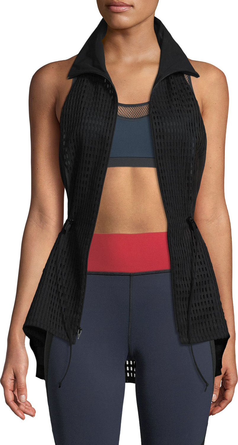 MICHI Marino Mesh Zip-Front Vest