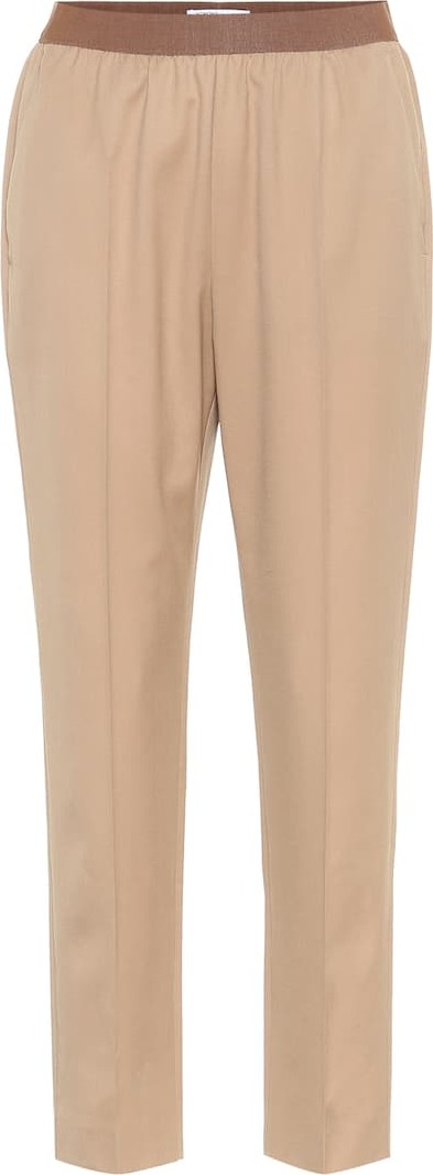 Agnona High-rise wool and cashmere pants