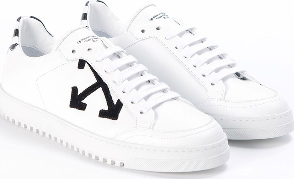 Off White Arrow Leather Sneakers