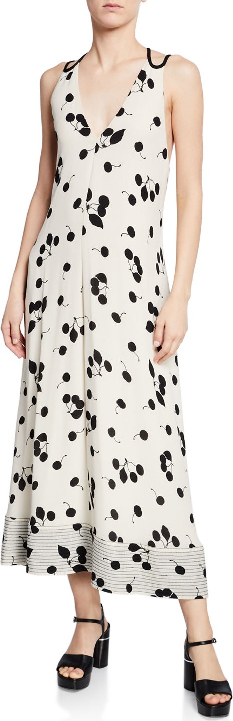 3.1 Phillip Lim Strappy Open-Back Printed Maxi Dress
