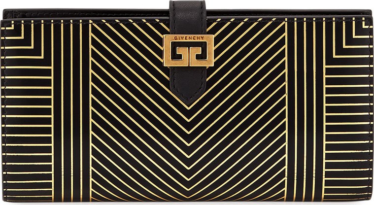 Givenchy Striped Bifold Leather Wallet