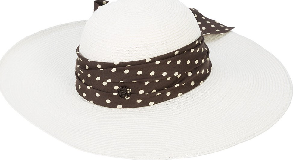 Maison Michel blanche hat