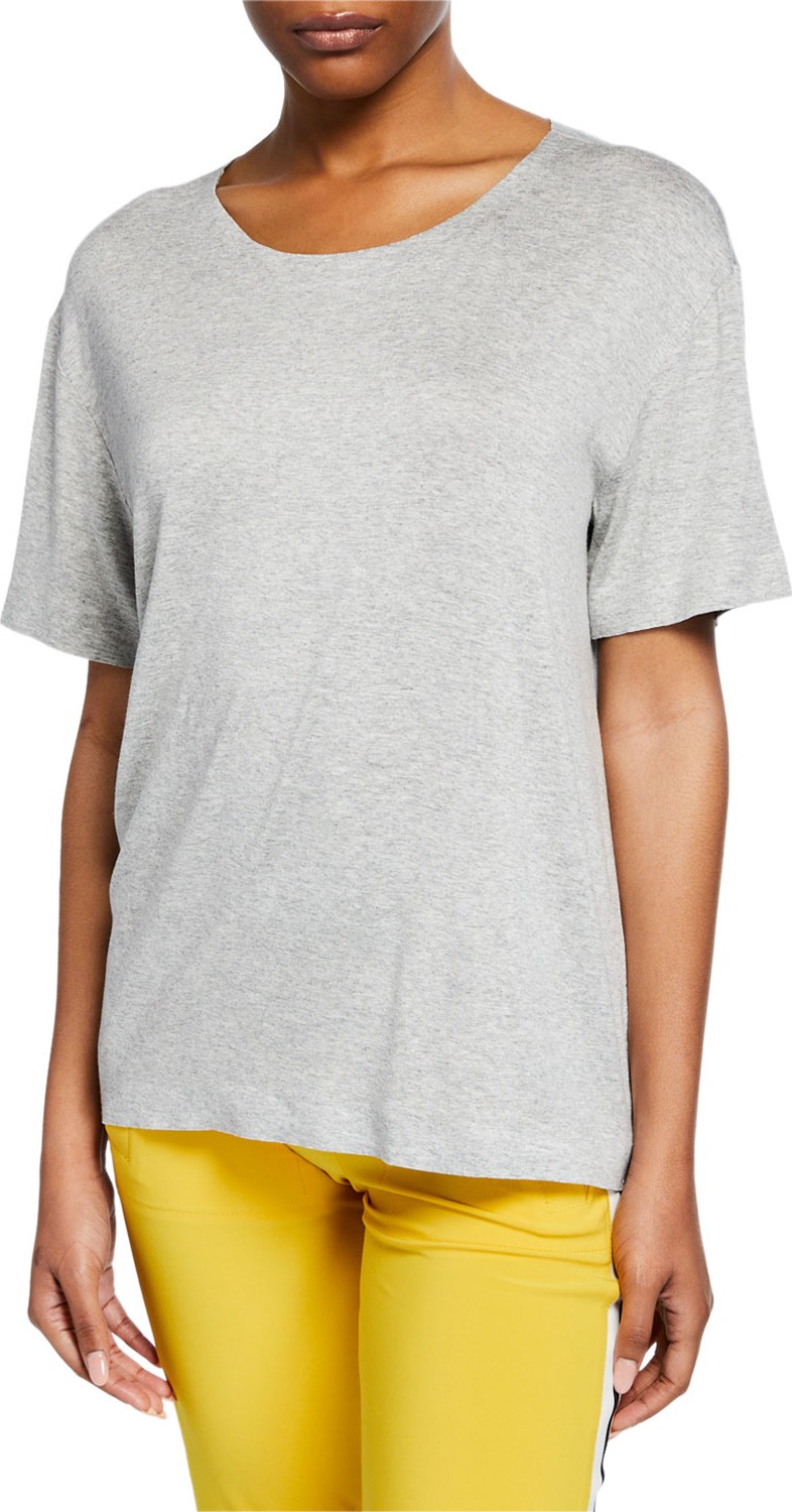 Norma Kamali Short-Sleeve Boxy T-Shirt