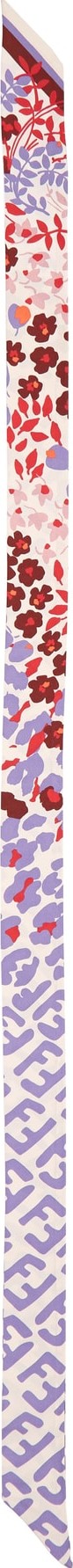 Fendi Floral Logo Wrappy Silk Scarf